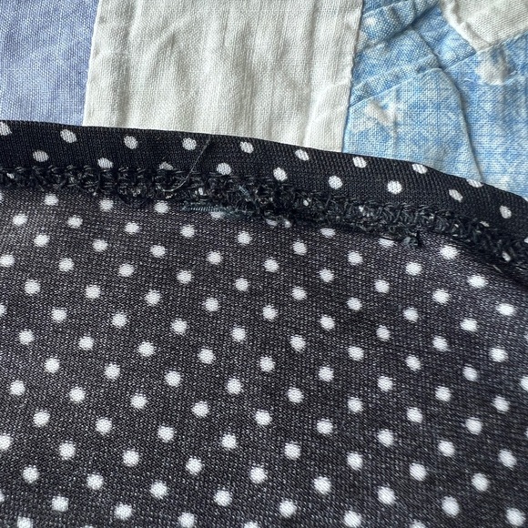 Vintage Black and White Polka Dot Baby Doll Sleeveless Shirt Mini Dress Medium - Picture 7 of 11